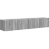 Image de vidaXL Meuble TV mural 2 pcs Gris Sonoma 60 x 31 x 29.5 cm