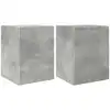 Image de vidaXL Meuble TV mural 2 pcs BÃ©ton 30 x 31 x 40 cm Bois d'ingÃ©nierie