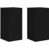 Image de vidaXL Meuble TV mural 2 pcs Noir 30 x 31 x 60 cm Bois d'ingÃ©nierie