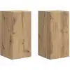 Image de vidaXL Meuble TV mural 2 pcs ChÃªne artisan 30 x 31 x 60 cm