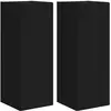 Image de vidaXL Meuble TV mural 2 pcs Noir 30 x 31 x 80 cm Bois d'ingÃ©nierie