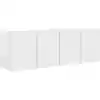 Image de vidaXL Meuble TV mural 2 pcs Blanc brillant 59,5 x 31 x 40 cm