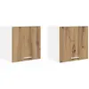 Image de vidaXL Armoire suspendue avec porte Riga 2 pcs ChÃªne Artisan et Blanc