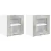 Image de vidaXL Armoire suspendue Riga 2 pcs Gris bÃ©ton 40 x 31 x 40 cm