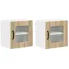 Image de Vidaxl Meuble Mural De Cuisine 2 Pcs ChÃªne Sonoma 40 X 31 X 40 Cm