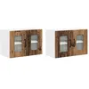 Image de vidaXL Meuble mural de cuisine 2 pcs Bois Ancien 60 x 31 x 40 cm