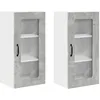 Image de vidaXL Meuble mural de cuisine 2 pcs Gris bÃ©ton 40 x 31 x 80 cm
