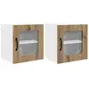 Image de Vidaxl Meuble Mural De Cuisine 2 Pcs ChÃªne Artisanal 40 X 31 X 40 Cm