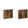 Image de Vidaxl Meuble Mural De Cuisine 2 Pcs ChÃªne FumÃ© 50 X 31 X 40 Cm