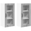 Image de vidaXL Meuble mural de cuisine 2 pcs Gris Sonoma 40 x 31 x 80 cm