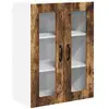 Image de Vidaxl Meuble Mural De Cuisine Avec ÃtagÃ¨re ChÃªne FumÃ© 60 X 31 X 80 Cm