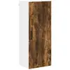 Image de Vidaxl Meuble Mural De Cuisine Avec Porte ChÃªne FumÃ© 40 X 31 X 100 Cm