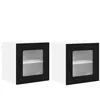 Image de vidaXL Meuble mural de cuisine avec Ã©tagÃ¨re 2 pcs Noir 40 x 31 x 40 cm