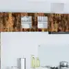 Image de vidaXL Meuble mural de cuisine avec Ã©tagÃ¨re ChÃªne fumÃ© 80 x 31 x 40 cm