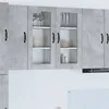 Image de vidaXL Meuble mural de cuisine 2 pcs Gris bÃ©ton 40 x 31 x 80 cm