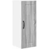 Image de vidaXL Meuble mural de cuisine avec porte Gris Sonoma 30 x 31 x 80 cm