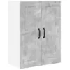 Image de vidaXL Meuble mural de cuisine avec Ã©tagÃ¨re Gris bÃ©ton 60 x 31 x 80 cm
