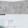 Image de vidaXL Meuble mural de cuisine avec Ã©tagÃ¨re Gris bÃ©ton 57 x 57 x 80 cm