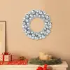 Image de vidaXL Couronnes de Boules de NoÃ«l 2 pcs Argent 33 x 33 x 7 cm