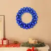 Image de vidaXL Couronnes de Boules de NoÃ«l 2 pcs Bleu 33 x 33 x 7 cm