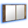 Image de vidaXL Armoire Miroir de Salle de Bain Bois Ancien 80 x 12 x 45 cm