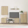 Image de Vidaxl Ensemble De Meuble Tv 4 PiÃ¨ces Montage Mural 4 Pcs ChÃªne Sonoma