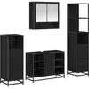 Image de vidaXL Ensemble de mobilier de salle de bain 4 pcs ChÃªne noir