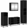 Image de vidaXL Ensemble de mobilier de salle de bain 4 pcs ChÃªne noir