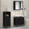 Image de vidaXL Ensemble de mobilier de salle de bain 3 pcs ChÃªne noir
