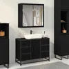 Image de vidaXL Ensemble de mobilier de salle de bain 2 pcs ChÃªne noir