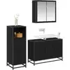 Image de vidaXL Ensemble de mobilier de salle de bain 3 pcs ChÃªne noir