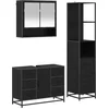 Image de vidaXL Ensemble de mobilier de salle de bain 3 pcs ChÃªne noir