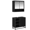 Image de vidaXL Ensemble de mobilier de salle de bain 2 pcs ChÃªne noir