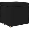 Image de vidaXL Tabouret Noir 41 x 41 x 40 cm Tissu et bois stratifiÃ©