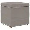 Image de vidaXL Tabouret Taupe 41 x 41 x 40 cm Tissu et bois stratifiÃ©