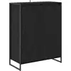 Image de vidaXL Cabinet Ã  chaussures avec stockage ChÃªne noir 79 x 36 x 100 cm