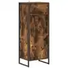 Image de vidaXL Cabinet de salle de bain avec porte ChÃªne FumÃ© 40 x 30 x 100 cm