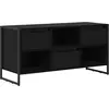 Image de vidaXL Meuble TV ChÃªne noir 100 x 36 x 49,5 cm Bois d'ingÃ©nierie