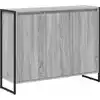 Image de vidaXL Meuble d'appoint Gris Sonoma 96,5 x 30 x 75 cm