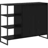 Image de vidaXL Meuble d'appoint ChÃªne noir 96,5 x 30 x 75 cm Bois d'ingÃ©nierie
