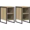 Image de vidaXL Table de chevet 2 pcs Sonoma 39.5 x 30 x 50 cm