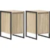 Image de vidaXL Table de chevet 2 pcs Sonoma 39,5 x 30 x 50 cm
