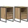 Image de vidaXL Table de chevet 2 pcs ChÃªne artisan 39,5 x 30 x 50 cm
