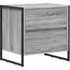 Image de vidaXL Table de chevet Gris Sonoma 50 x 39,5 x 50 cm Bois d'ingÃ©nierie