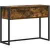 Image de vidaXL Table d'appoint ChÃªne FumÃ© 100 x 36 x 75 cm Bois d'ingÃ©nierie
