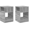 Image de vidaXL Table d'appoint 2 pcs Gris Sonoma 30,5 x 30 x 45 cm