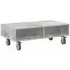 Image de vidaXL Table d'appoint avec roues Gris bÃ©ton 90 x 50 x 30 cm