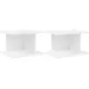 Image de vidaXL Table de chevet 2 pcs Blanc 40 x 30 x 25 cm Bois d'ingÃ©nierie