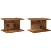 Image de vidaXL Table de chevet 2 pcs Bois ancien 40 x 30 x 25 cm