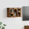 Image de vidaXL Armoire suspendue ChÃªne fumÃ© 60 x 20 x 40 cm Bois d'ingÃ©nierie